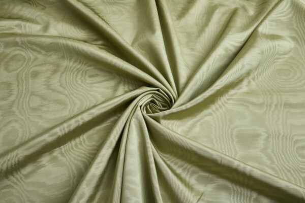 Limited Stock Moire Grosgrain - Lichen Green fabric