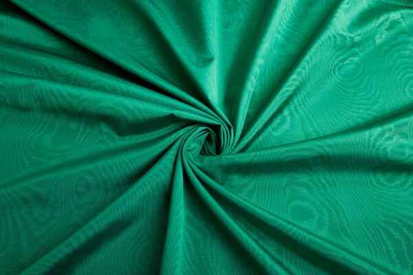 Limited Stock Moire Grosgrain - Emerald Green fabric