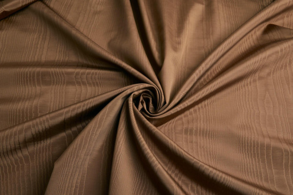 Limited Stock Moire Grosgrain - Gingerbread fabric