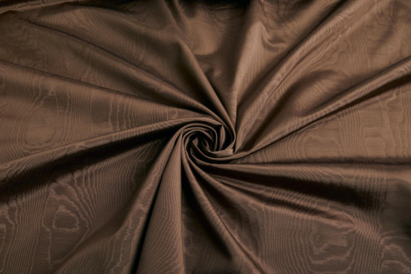 Limited Stock Moire Grosgrain - Praline Brown fabric