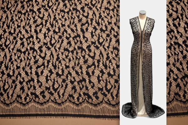 Ocelot Animal Inspired Pattern Lace in Black