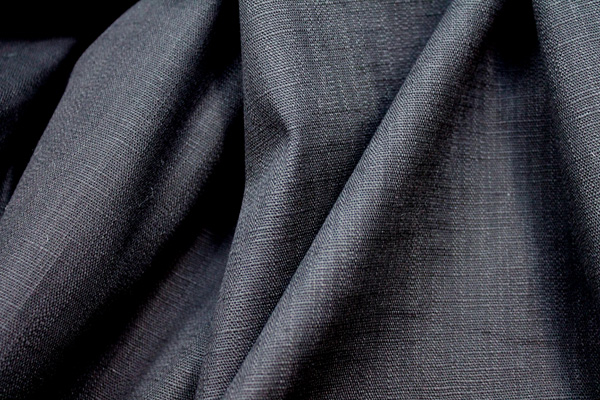 Black Heavy Stretch Linen fabric