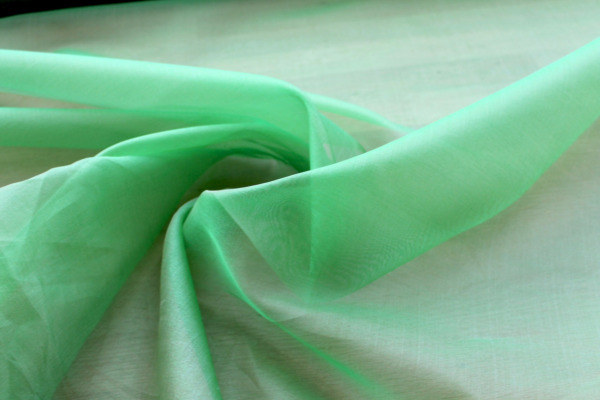 Silk Organza - Apple Green fabric