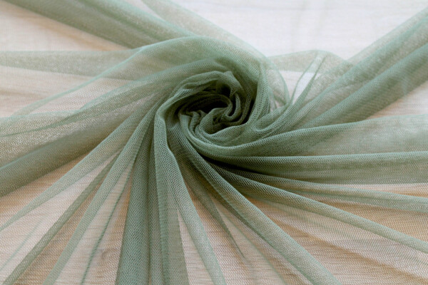 Soft Nylon Tulle - Olive Green - T23 fabric