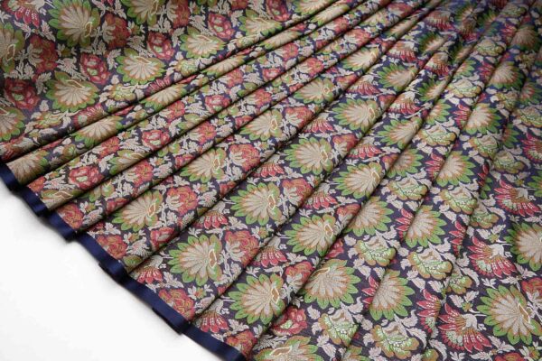 Banaras Brocade - Navy and Multi fabric