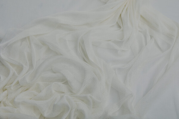 Heavier Weight Silk Tulle/Mesh - Ivory fabric
