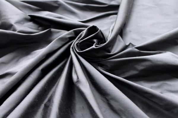 Silk Dupion - Dark Grey - B71 - 138cm wide fabric