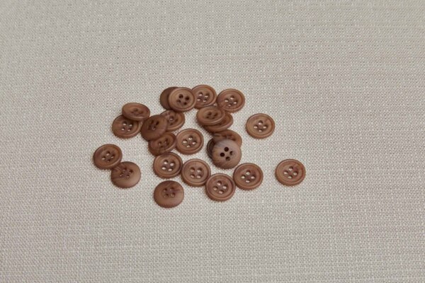 Round Walnut "Faux Horn" Button - 1.5cm