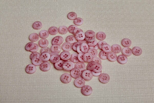 Round Greyish Pink "Faux Horn" Button - 1.5cm