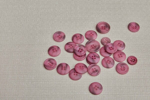 Set of 27 Boysenberry Nylon Buttons