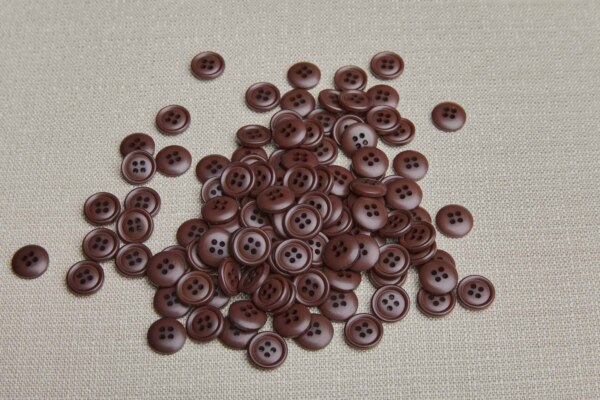Vintage Small Round Chocolate Brown Button - 1.4cm