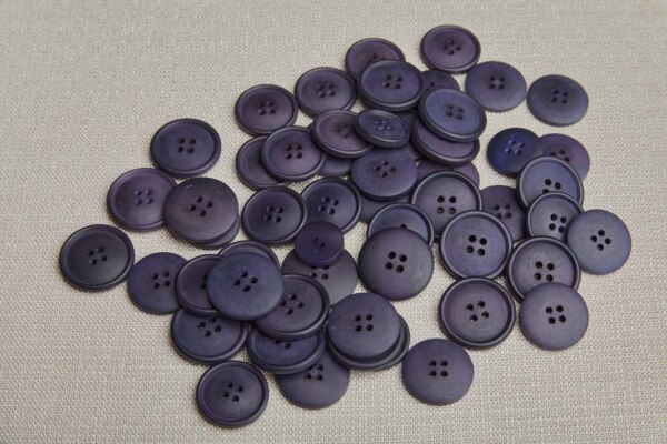 Vintage Round Dark Aubergine Button - 2.5cm