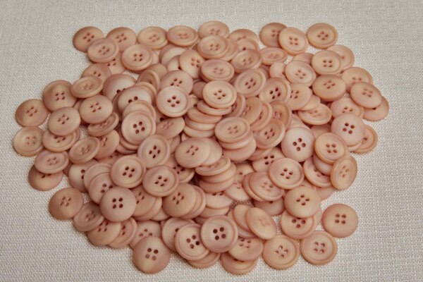 Round Pinkish Tan "Faux Horn" Button - 1.8-1.9cm