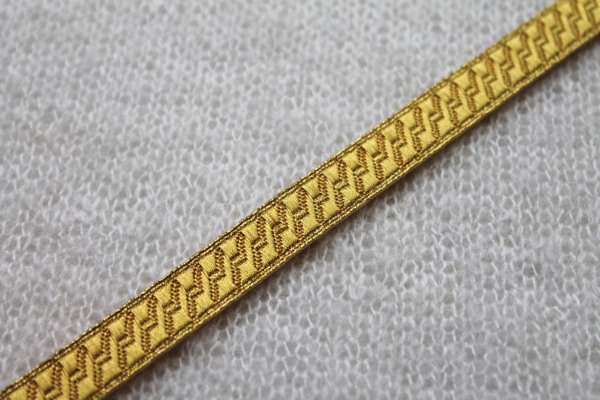 Gold "Guards Lace" Braid with Geometric Design - Small trim