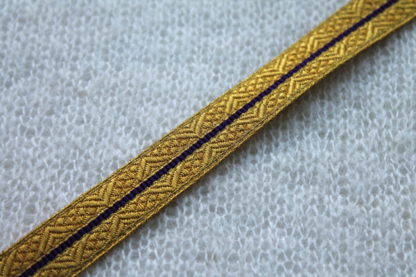 Gold "Guards Lace" Braid with Purple Stripe trim