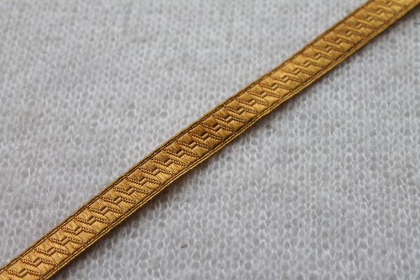 Warm Gold "Guards Lace" Braid with Geometric Design - Small trim