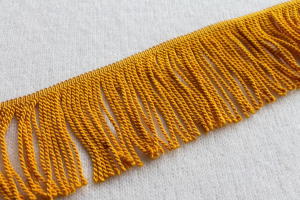 Yellow Viscose Fringe - 10cm - 1.95m piece trim