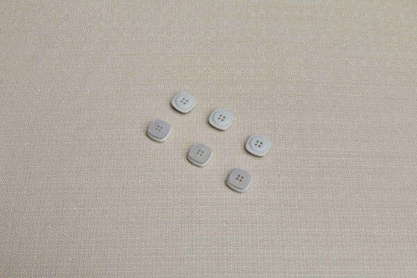Iridescent Grey Square Button - 1.5cm