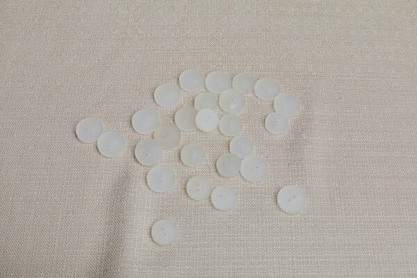 Semi-transparent Ivory Resin Button - 1.5cm