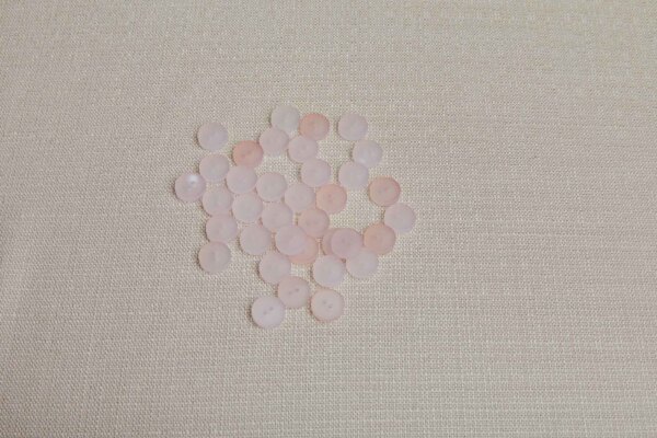 Semi-transparent Pale Pink Resin Button - 1.4cm