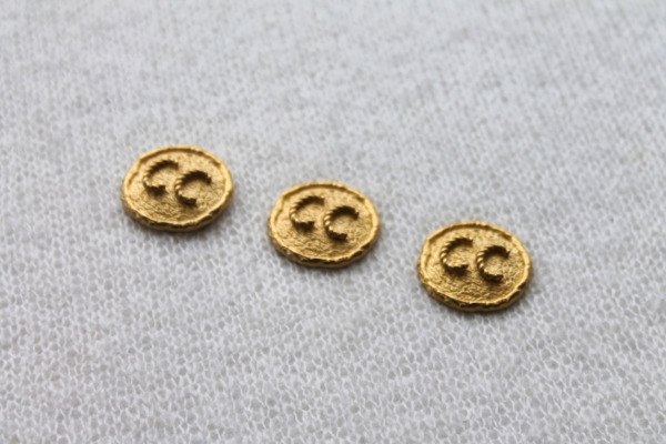 Gold Metal Rope Design Button - 2.9cm