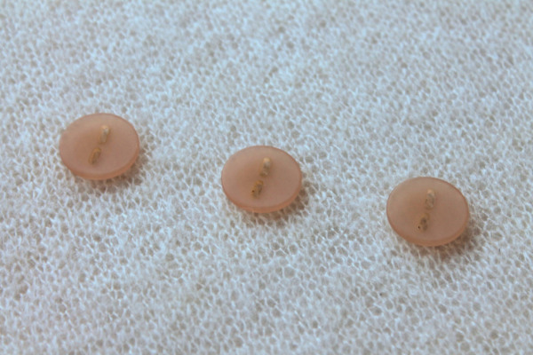 Peach Rose Frosted Acrylic Button - 2.5cm