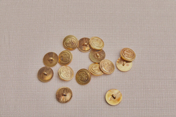 Vintage Used Gold Uniform Button