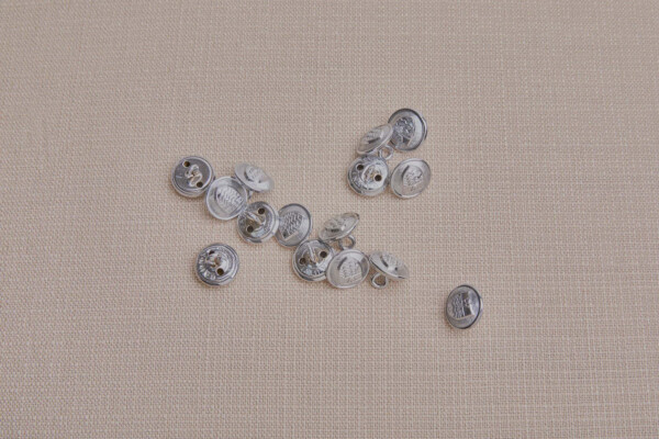 Reproduction Silver Metal Uniform Button - Small