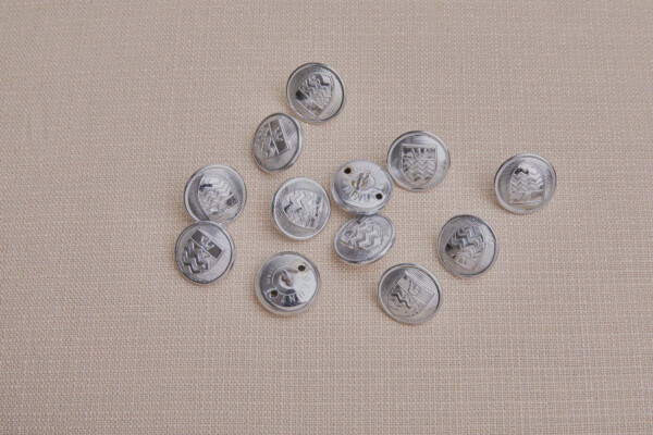 Reproduction Silver Metal Uniform Button - Large