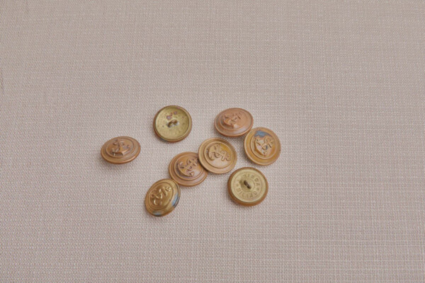 Vintage Used Bronze Sailor Uniform Buttons