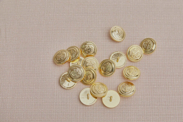 Reproduction Bright Gold Plastic Uniform Button