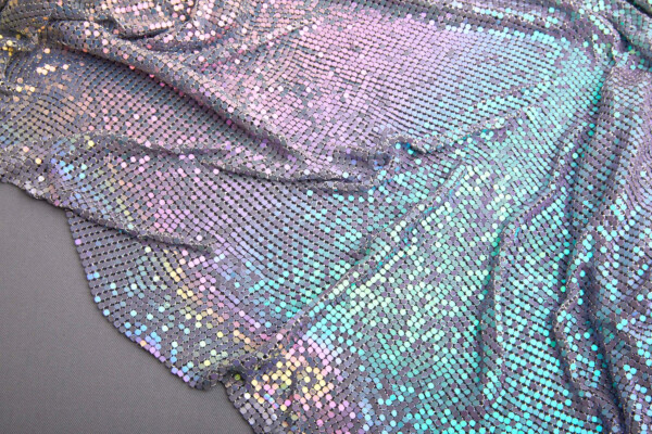 Metal Chainmaille Fabric - Iridescent Lilac/Grey - Whole piece