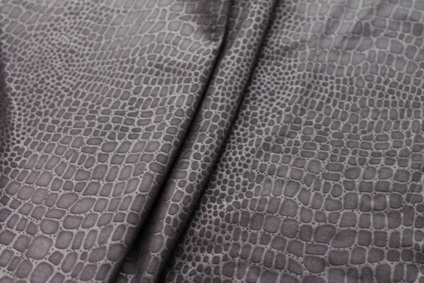 Crocodile Print Jersey - Black fabric