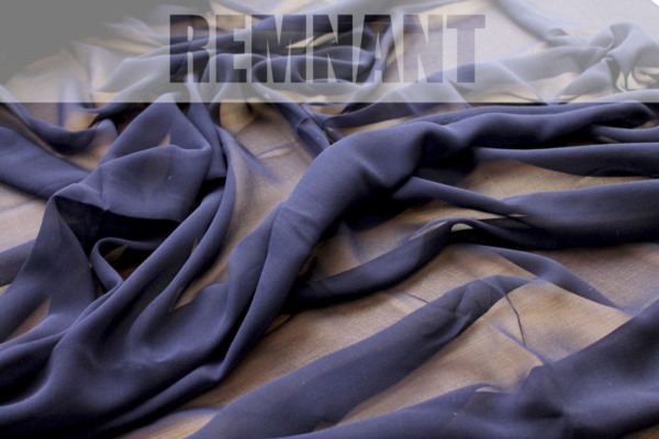 Dark Navy Silk Georgette - 110cm wide - 3.5m Piece fabric