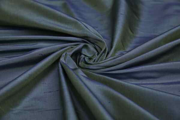 Silk Dupion - Royal Blue shot Green fabric