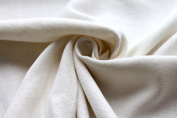 Ivory Basket Weave Cotton Fabric
