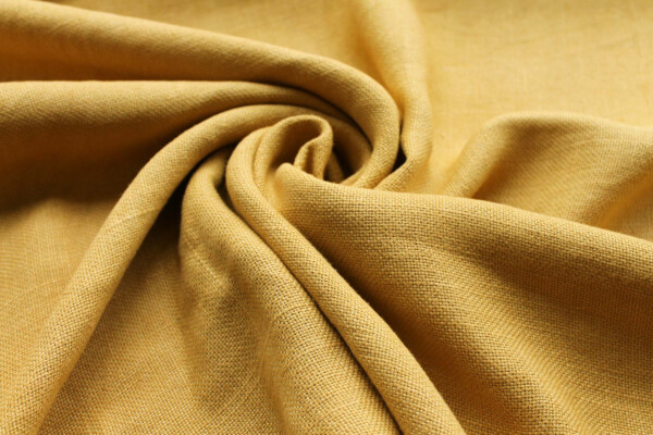 Golden Yellow Basket Weave Cotton fabric