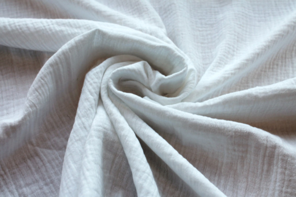 BACK IN STOCK - Double Woven Cotton Muslin Cheesecloth in White fabric
