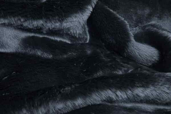 Faux Fur - Short / Medium Pile Black fabric