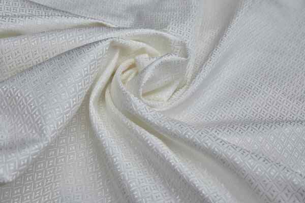 Geometric Brocade - Ivory fabric