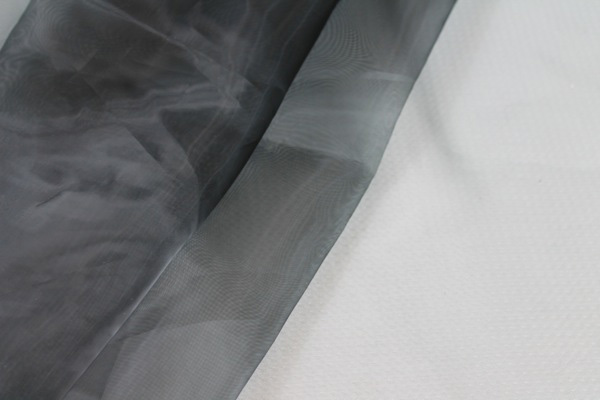 Polyester "Glass" Organza - Black fabric