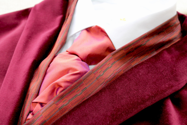 Bohemian Velvet Red and Orange Groom
