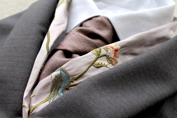 Elegant Mauve & Grey Groom