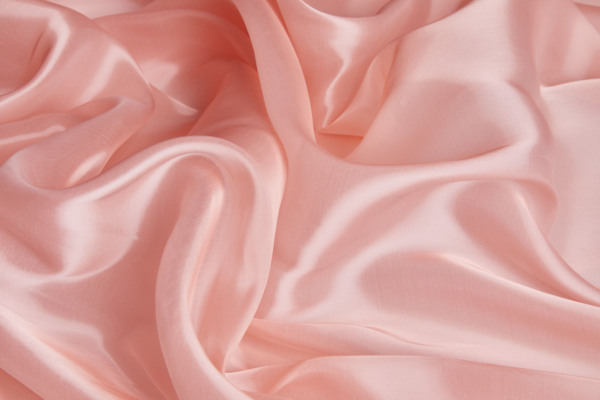 Heavy Weight Liquid Satin Organza - Peachy Pink fabric