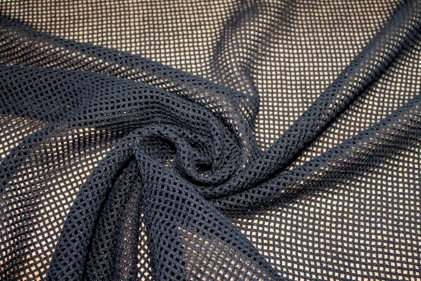BACK IN STOCK - Cotton Mesh Net - Black fabric