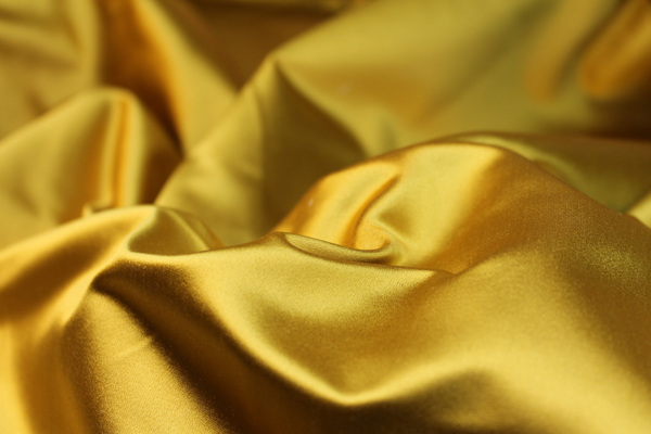 Two Tone Silk Duchesse Satin - Yellow/Black fabric