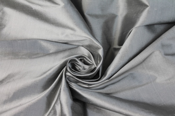 Silk Dupion - Silver Grey  B69 - 140cm wide fabric