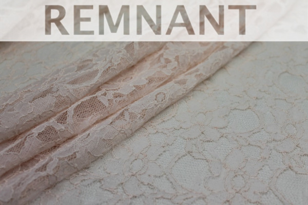 Corded Lace - Blush - 0.3m Piece fabric