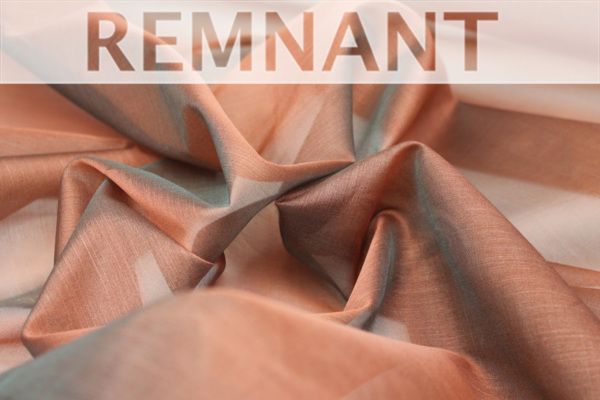 Silk Organza - Rust Brown shot Opal Green - fabric