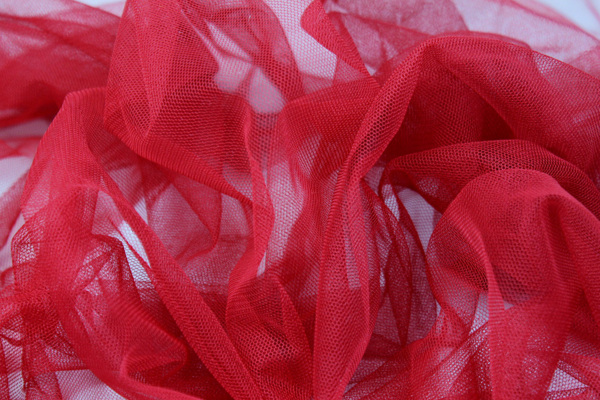 Soft Nylon Tulle - Italian Red - T30 fabric